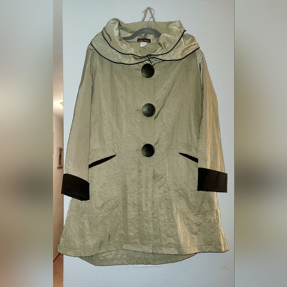 design today Jackets & Blazers - Vintage Design Today's Avant guard Taupe and Black coat